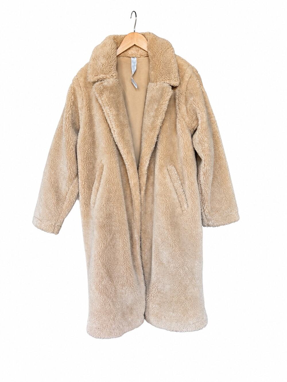 Alo Oversized Faux-Fur Teddy Trench Coat